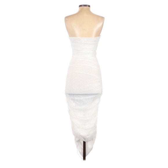 NWT Camila Coelho Catalina White Ruched Midi Dress | Size Small - Picture 3 of 4